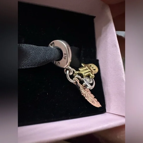 NEW & Authentic✨  Hamsa, All-seeing Eye & Feather Spirituality Dangle Charm - Picture 3 of 5